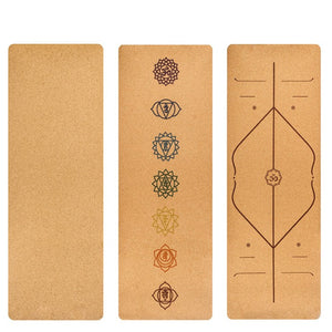 183X68cm Natural Cork TPE Yoga Mat