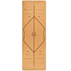 183X68cm Natural Cork TPE Yoga Mat