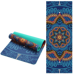 6 MM Lotus Pattern Suede TPE Yoga Mat