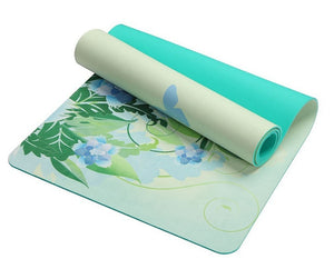 6 MM Lotus Pattern Suede TPE Yoga Mat