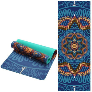 6 MM Lotus Pattern Suede TPE Yoga Mat