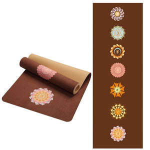 6 MM Lotus Pattern Suede TPE Yoga Mat