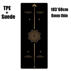 183X68cm 6mm Suede TPE Yoga Mat