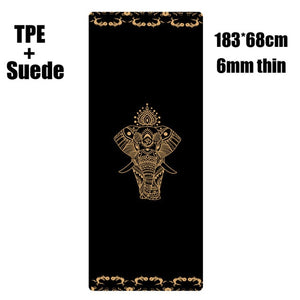 183X68cm 6mm Suede TPE Yoga Mat