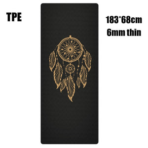 183X68cm 6mm Suede TPE Yoga Mat